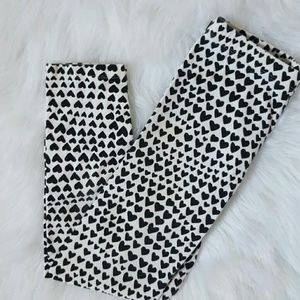 Black white girls size 14 leggings EUC